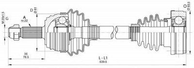OPEN PARTS drs633800 -  Приводной вал